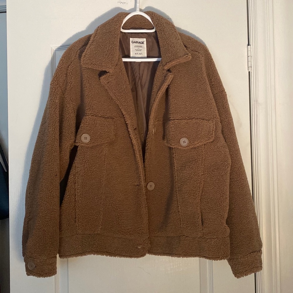 Garage brown teddy jacket